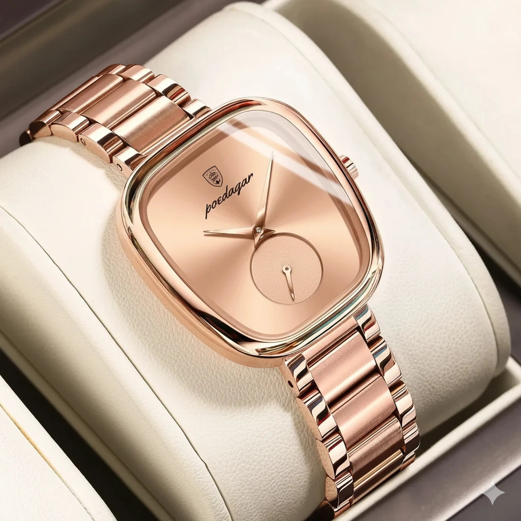 Luxury Women's Quartz Wristwatch – Waterproof Stainless Steel