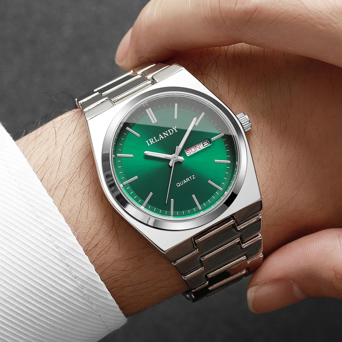 Modern Men's Numberless Watch - Luxury Stainless Steel Business