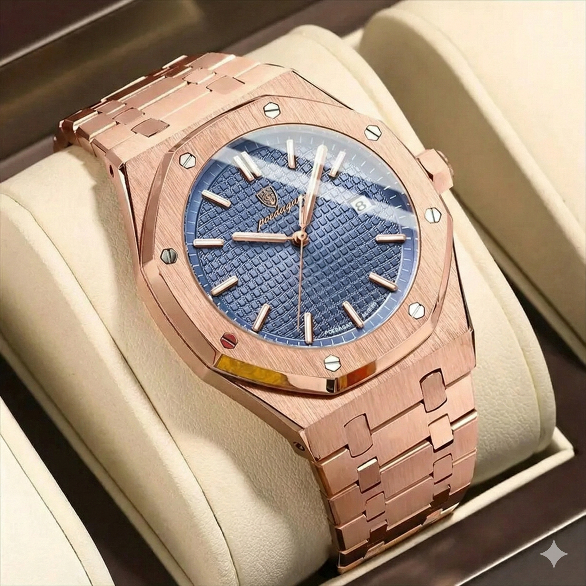 Men's Luxury Chronograph Watch | 24-Hour Dial & Date Display