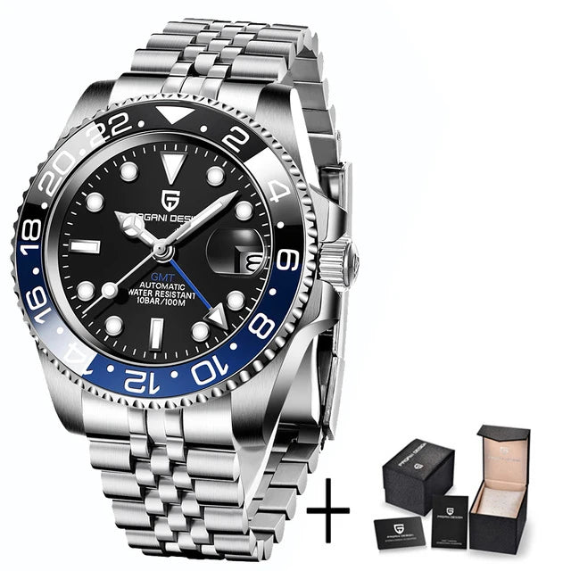 V3 GMT Automatic Men's Watch - 40mm Stainless Steel & Sapphire Crystal