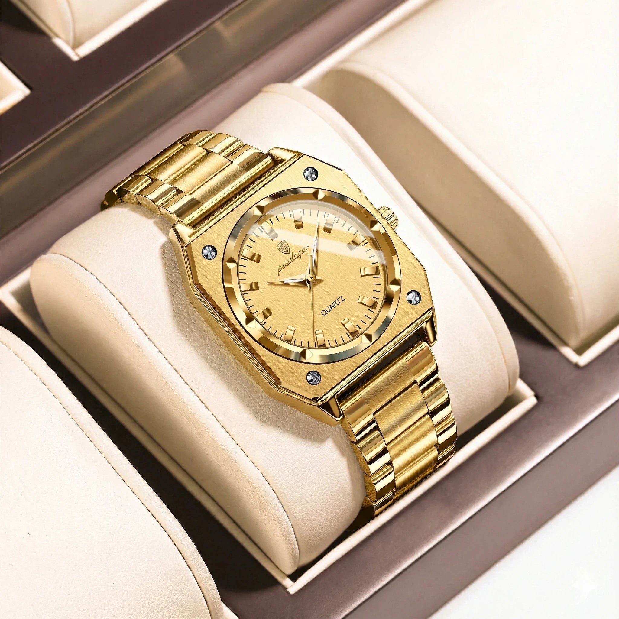 Elegant Ladies Square Watch - Waterproof Stainless Steel Jewelry