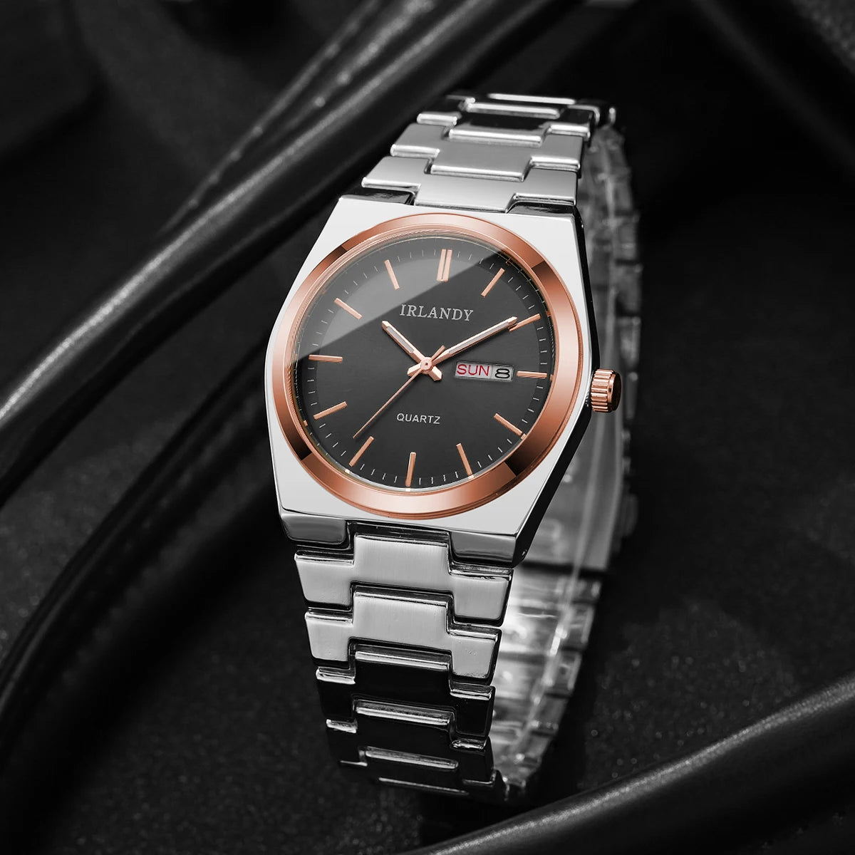 Modern Men's Numberless Watch - Luxury Stainless Steel Business