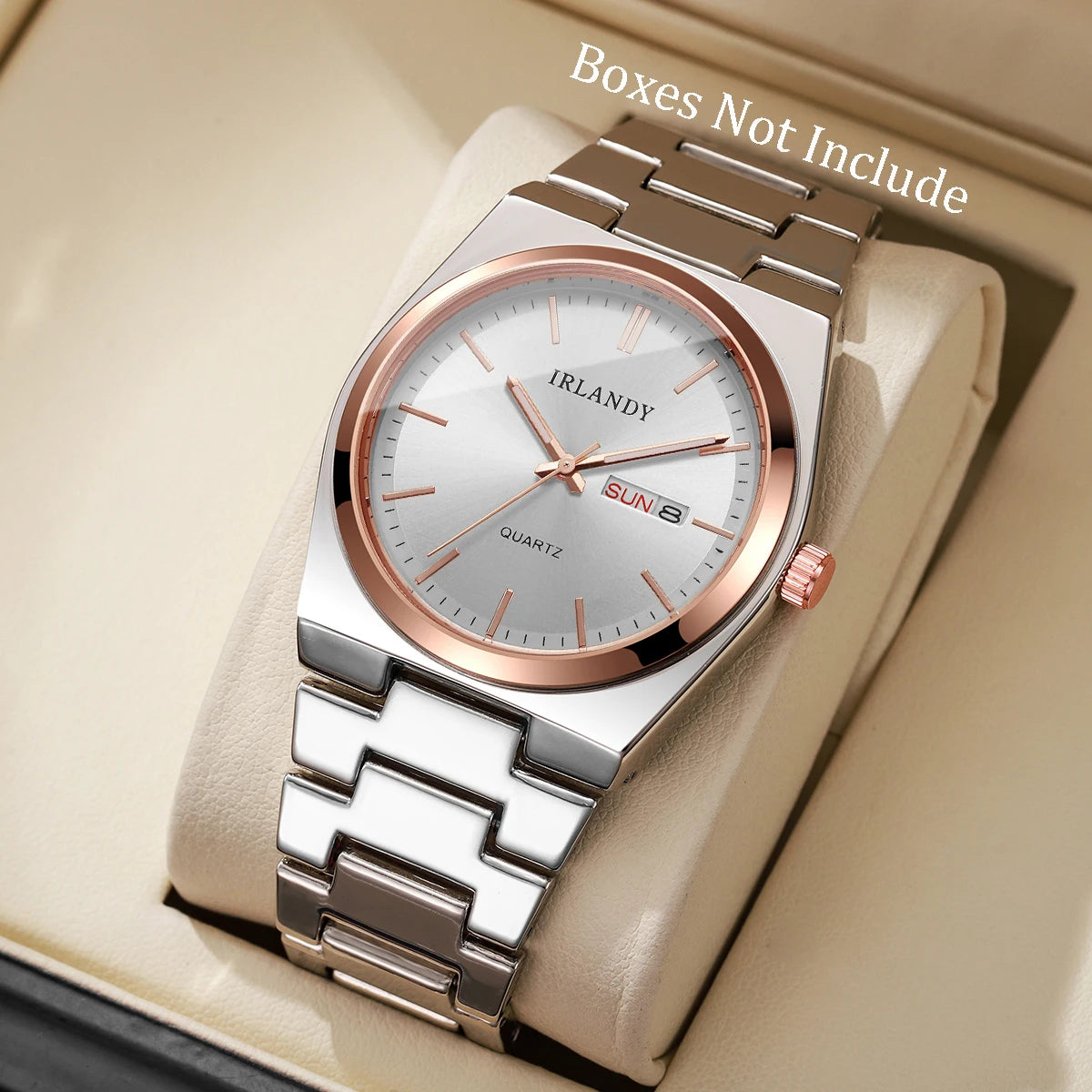 Modern Men's Numberless Watch - Luxury Stainless Steel Business