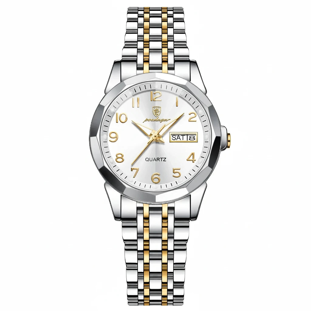 Luxury Women’s Watch | Waterproof Stainless Steel Quartz Wristwatch