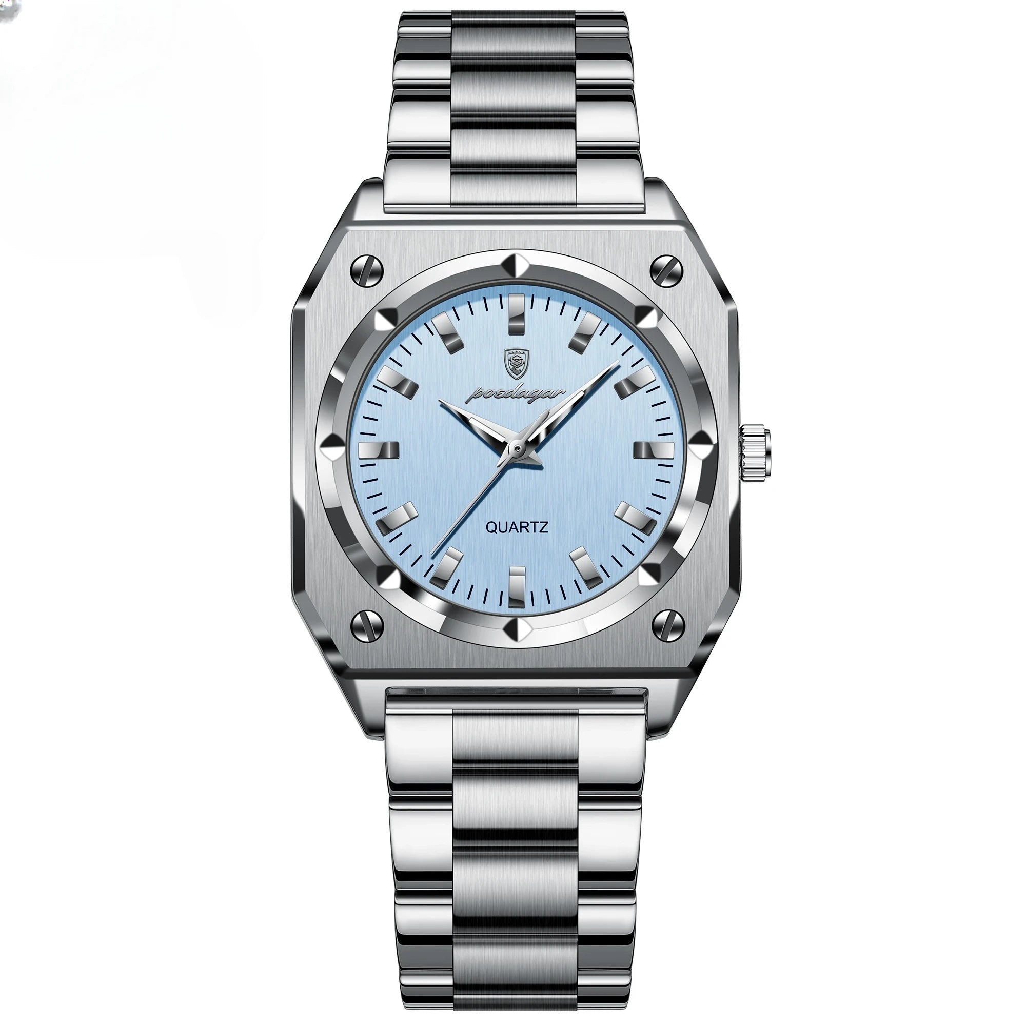 Women's Luxury Square Stainless Steel Watch – Waterproof & Luminous