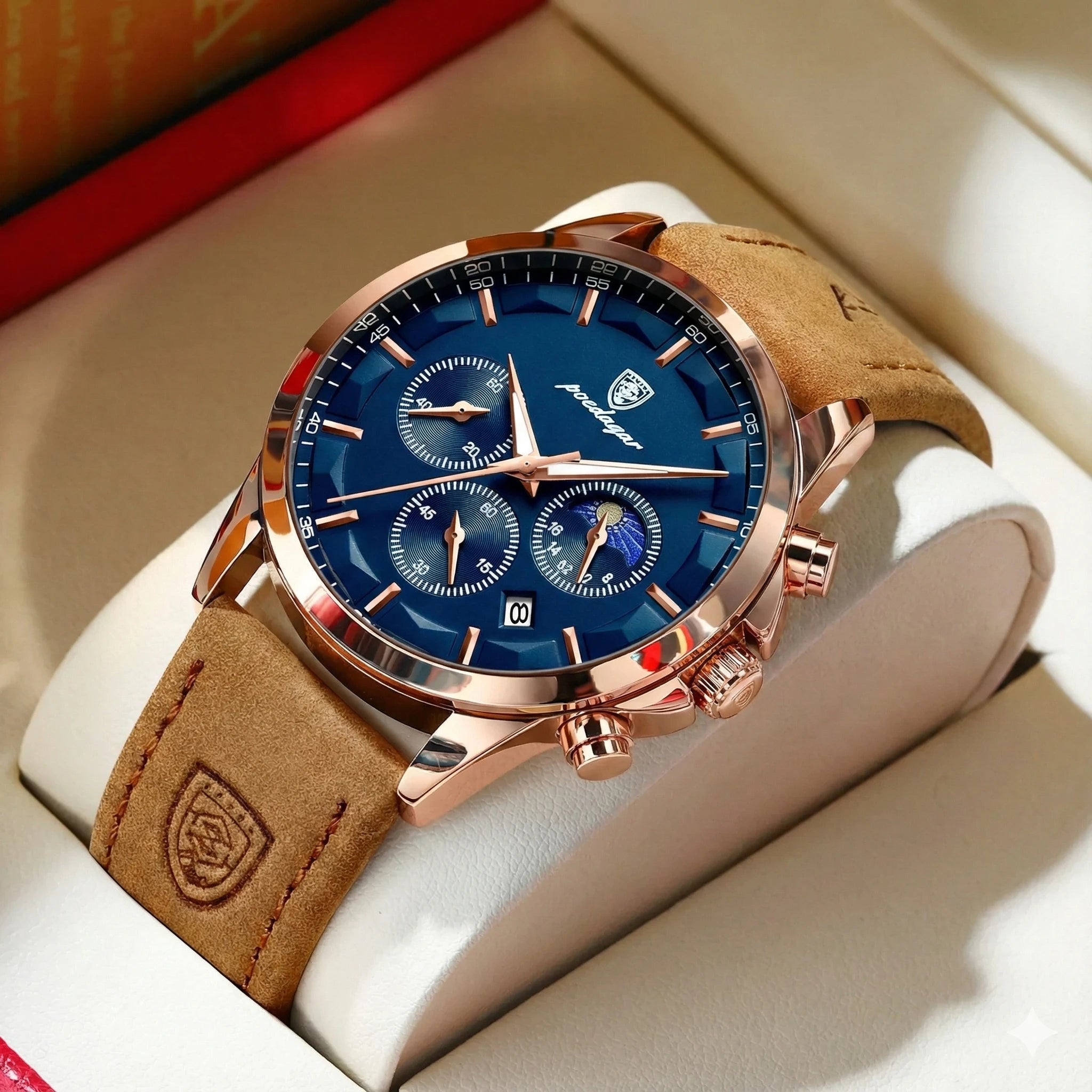 Men’s Luxury Chronograph Sports Watch - 30M Waterproof Stainless Steel Quartz