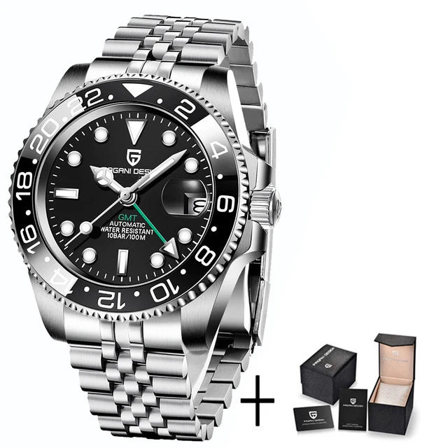 V3 GMT Automatic Men's Watch - 40mm Stainless Steel & Sapphire Crystal
