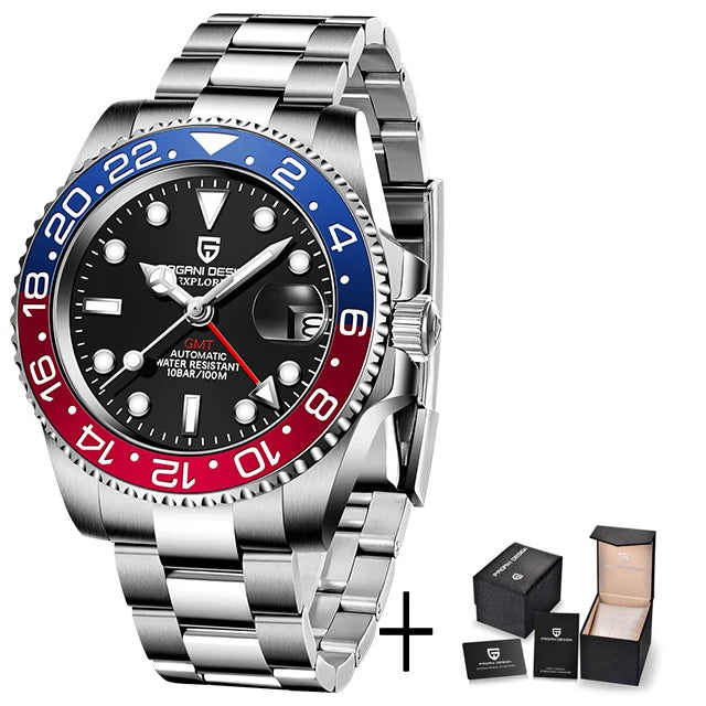 V3 GMT Automatic Men's Watch - 40mm Stainless Steel & Sapphire Crystal