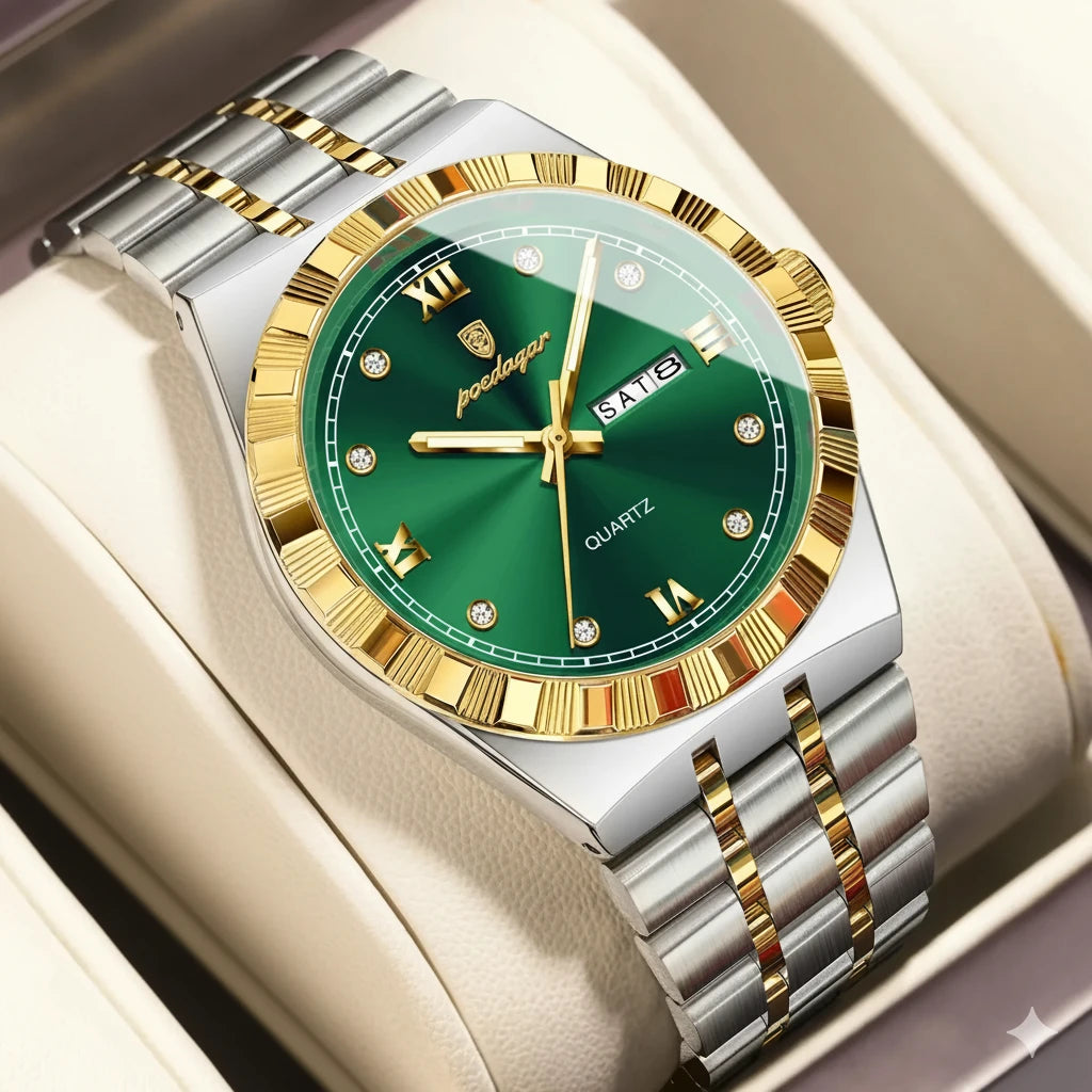 Classic Men's Business Quartz Watch | Luminous Dial & Stainless Steel