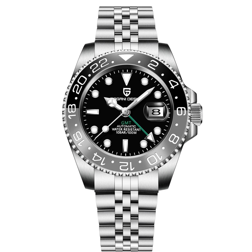 V3 GMT Automatic Men's Watch - 40mm Stainless Steel & Sapphire Crystal
