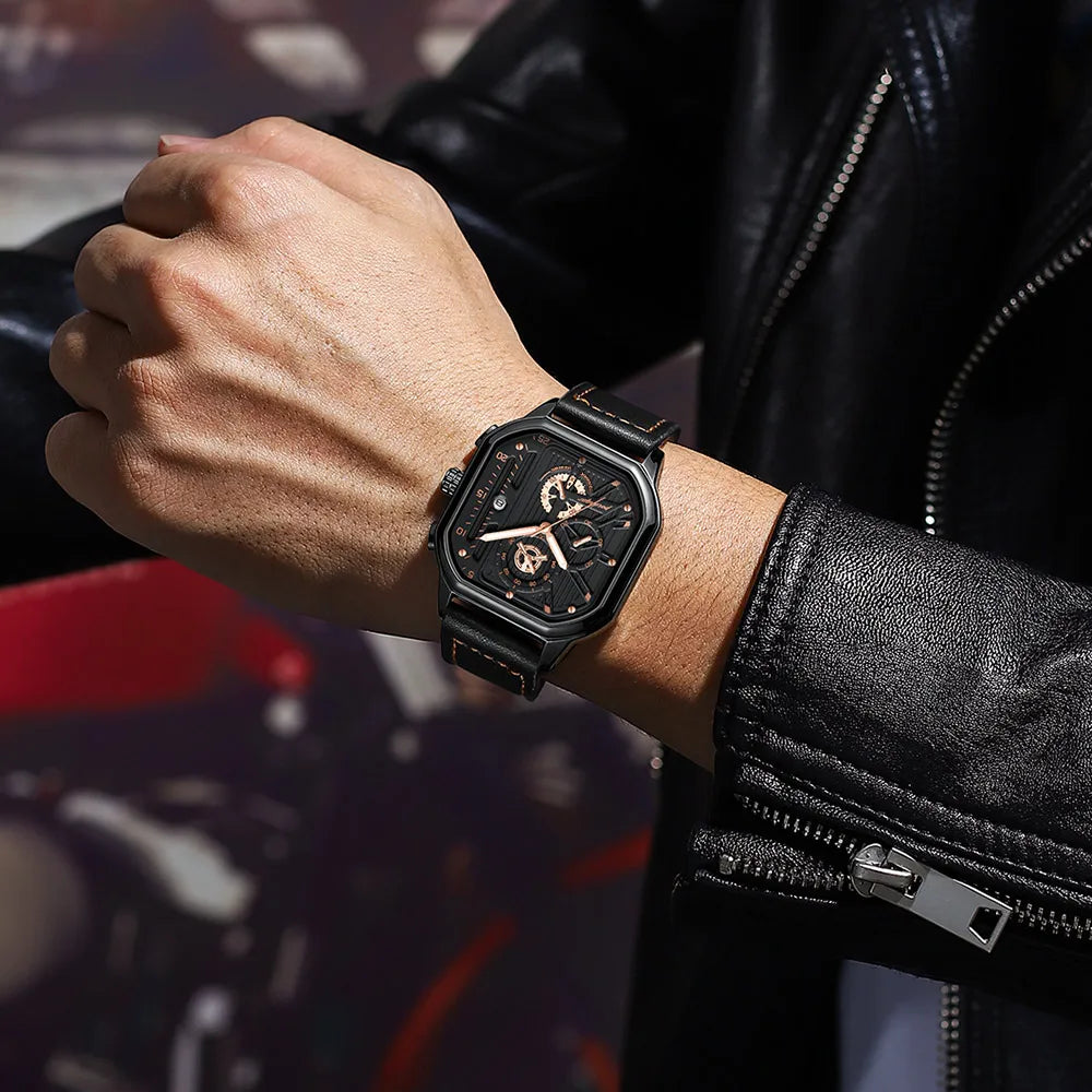 Luxury Men's Sports Chronograph | Luminous Stainless Steel Watch