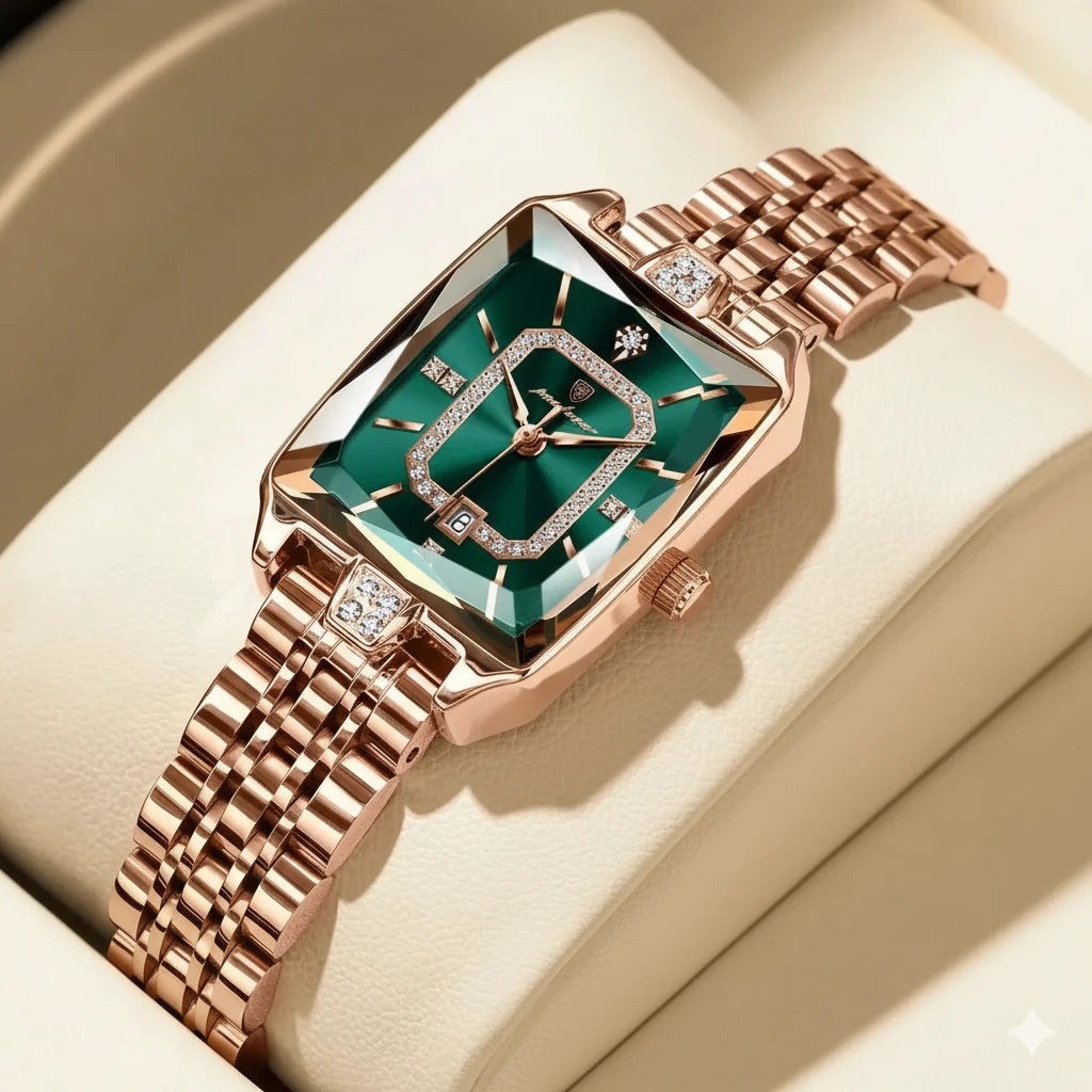 Women's Luxury Rectangle Watch | Slim Elegant Ladies Jewelry