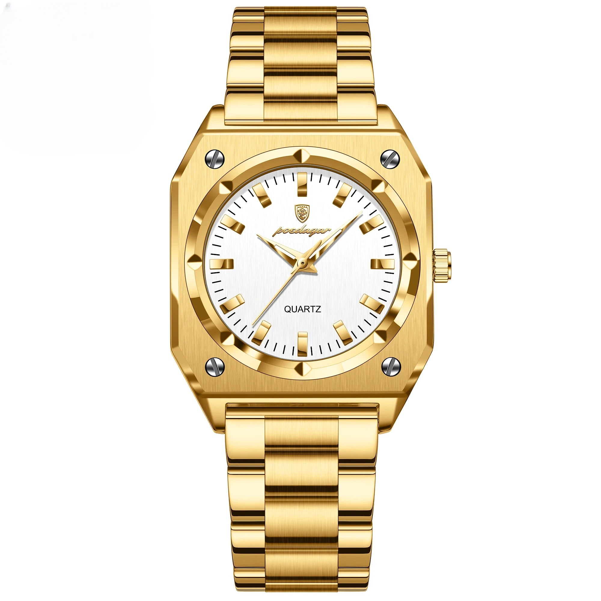 Women's Luxury Square Stainless Steel Watch – Waterproof & Luminous