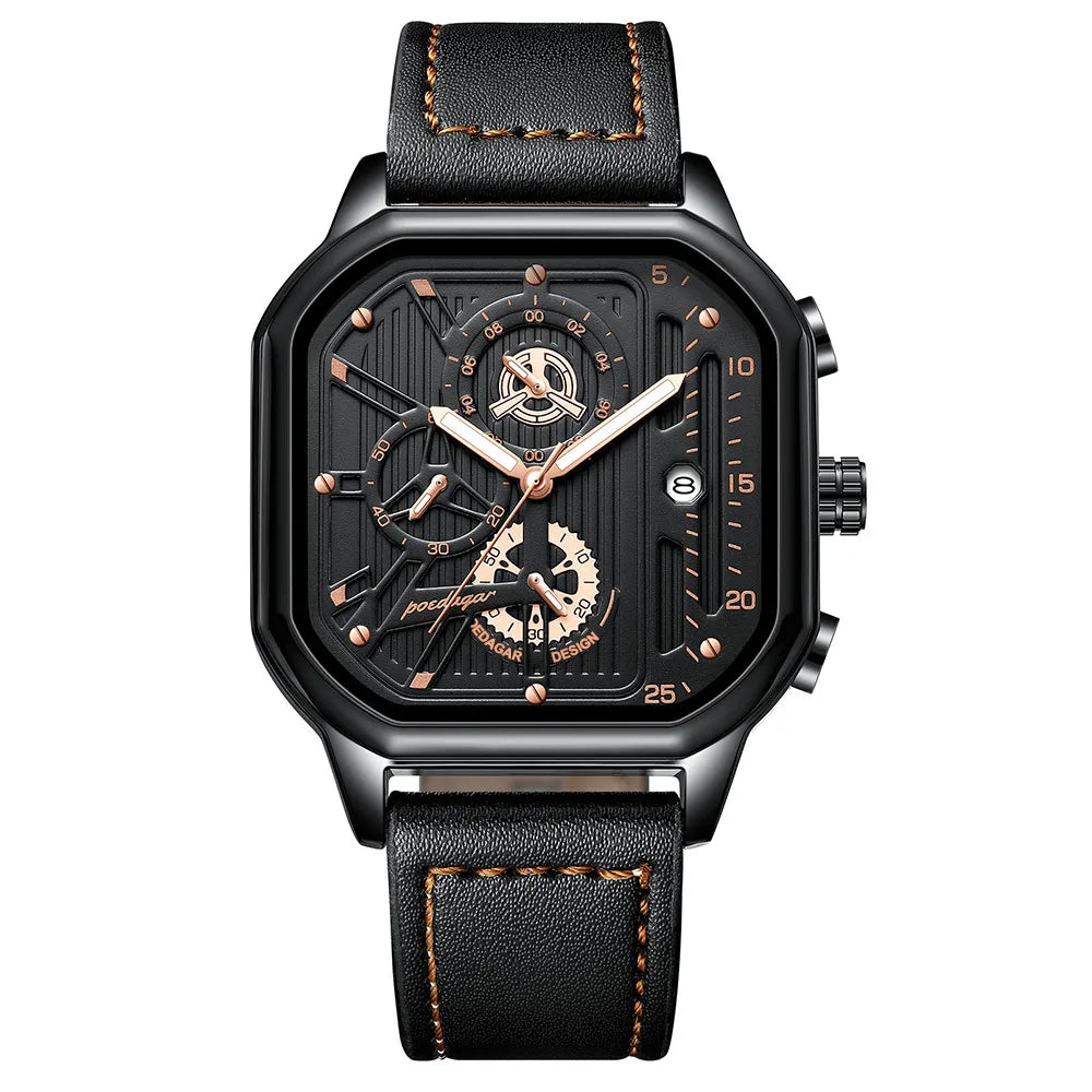 Luxury Men's Sports Chronograph | Luminous Stainless Steel Watch