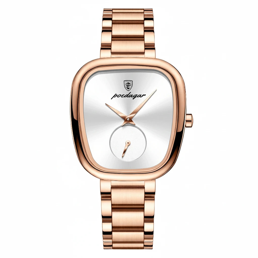 Luxury Women's Quartz Wristwatch – Waterproof Stainless Steel