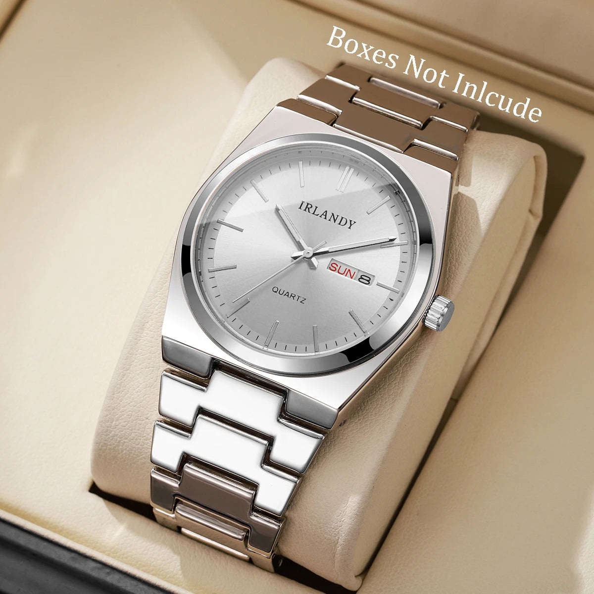 Modern Men's Numberless Watch - Luxury Stainless Steel Business