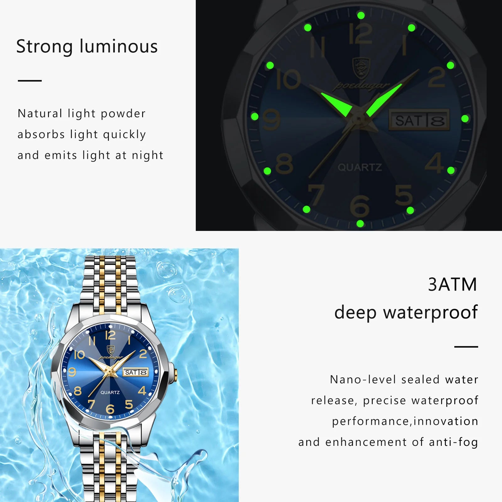Luxury Women’s Watch | Waterproof Stainless Steel Quartz Wristwatch