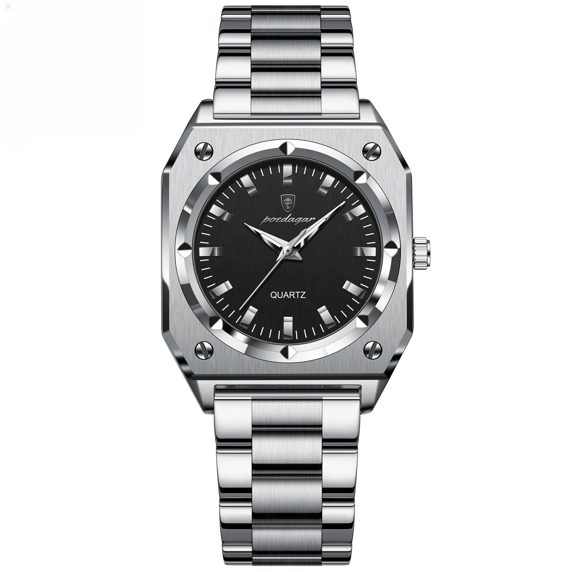 Elegant Ladies Square Watch - Waterproof Stainless Steel Jewelry