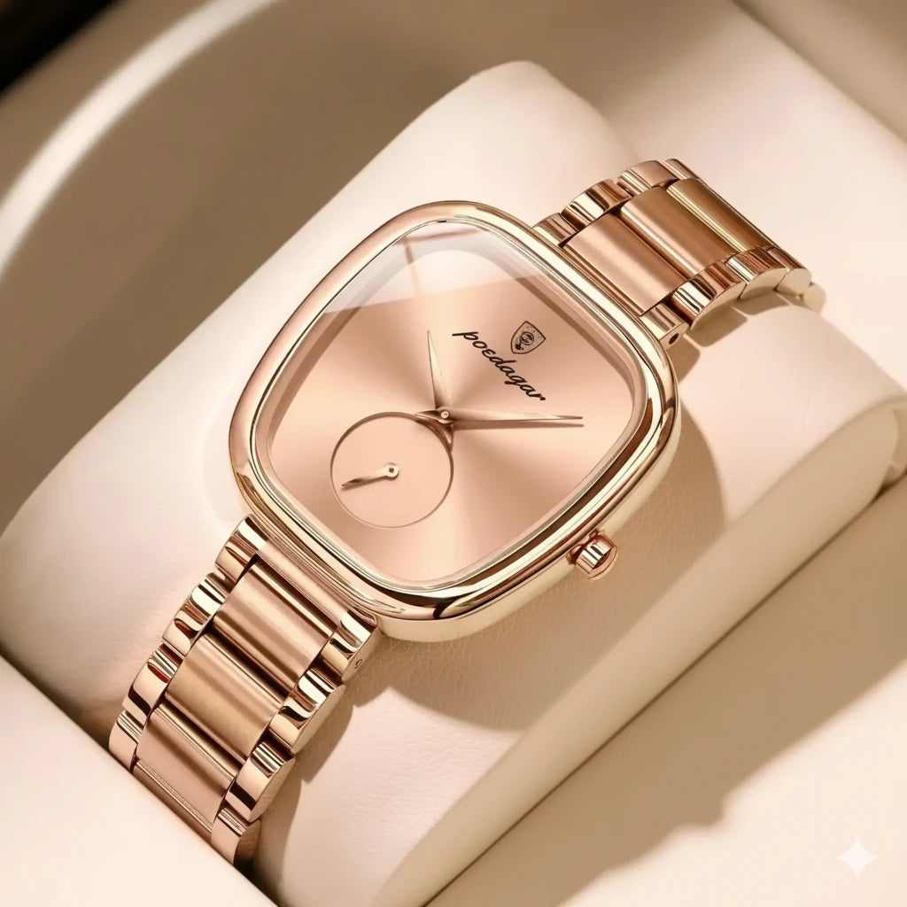 Luxury Women's Quartz Wristwatch – Waterproof Stainless Steel