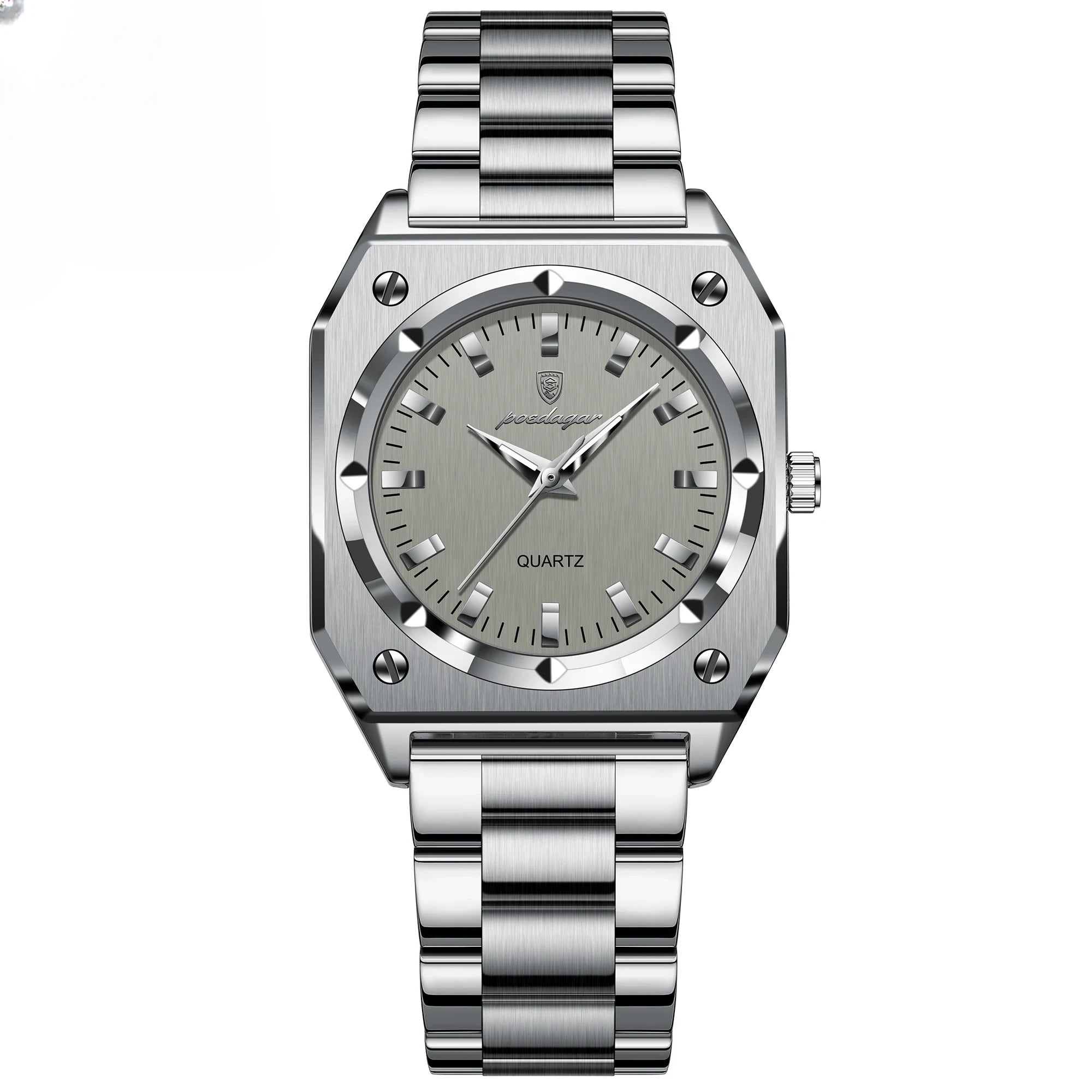 Elegant Ladies Square Watch - Waterproof Stainless Steel Jewelry
