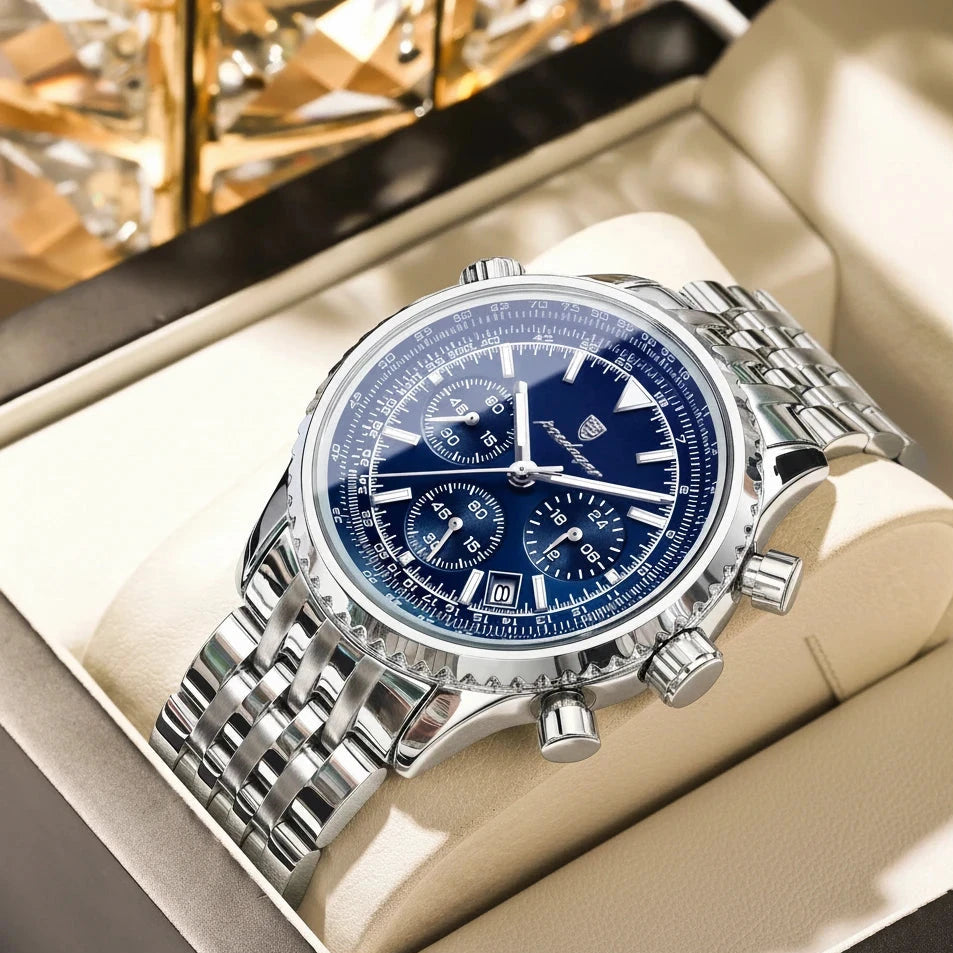 Men's Business Sport Chronograph - Stainless Steel Quartz Watch