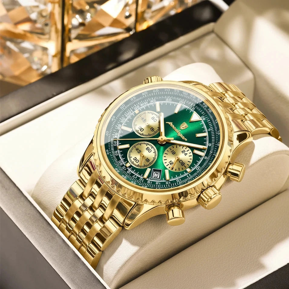 Men's Business Sport Chronograph - Stainless Steel Quartz Watch