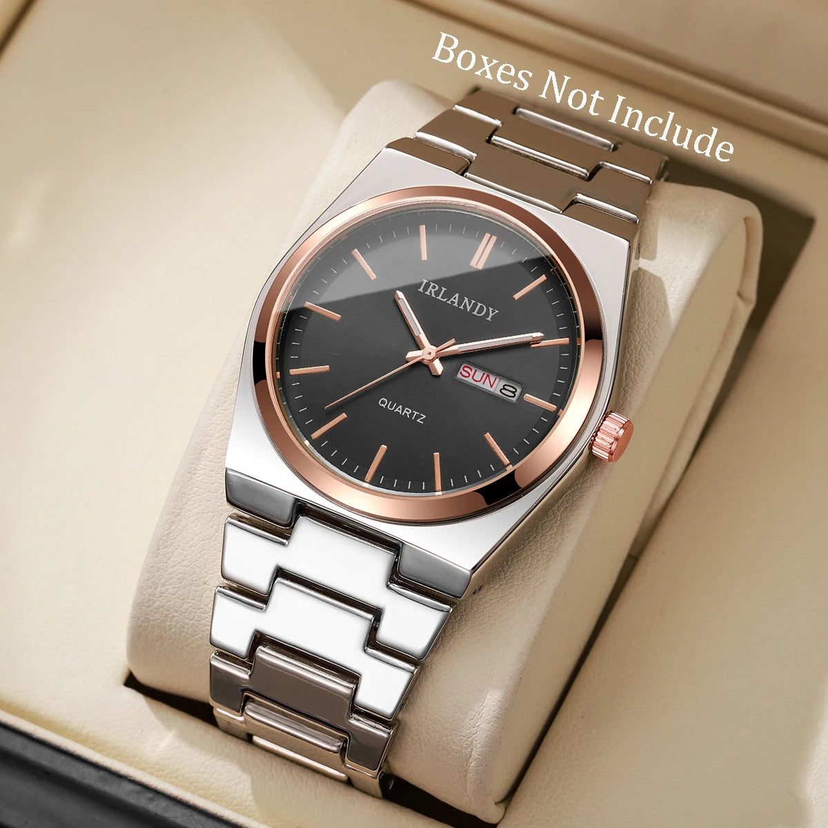Modern Men's Numberless Watch - Luxury Stainless Steel Business