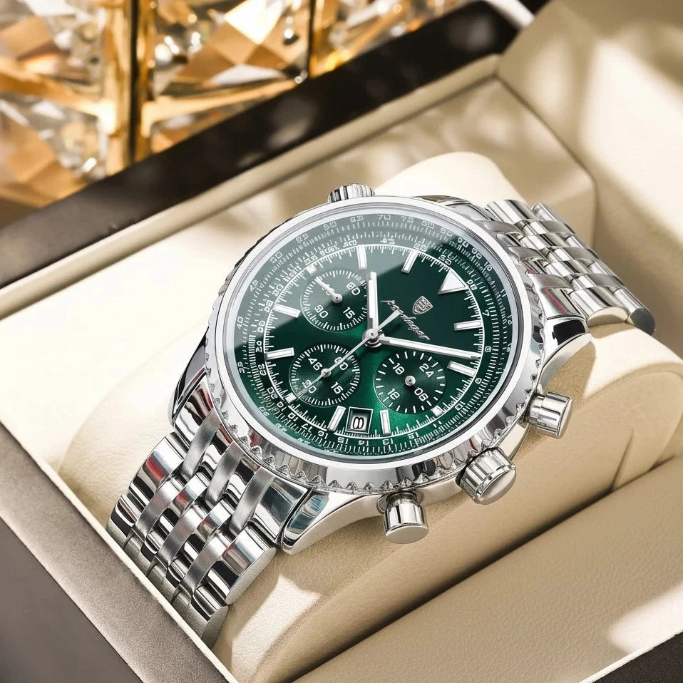 Men's Business Sport Chronograph - Stainless Steel Quartz Watch