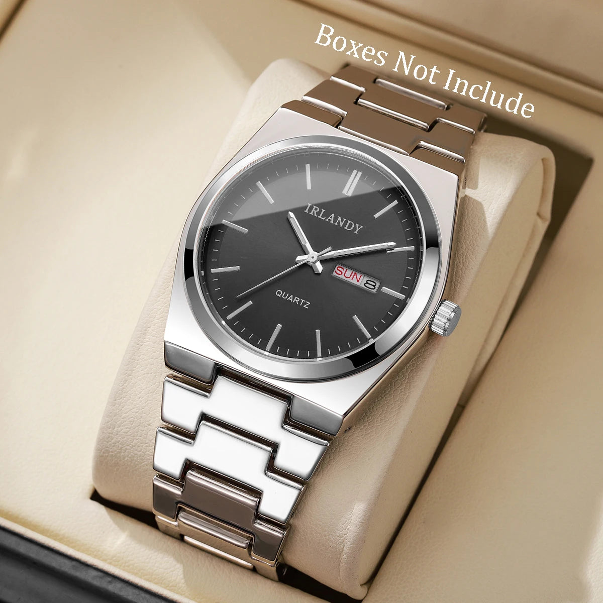 Modern Men's Numberless Watch - Luxury Stainless Steel Business