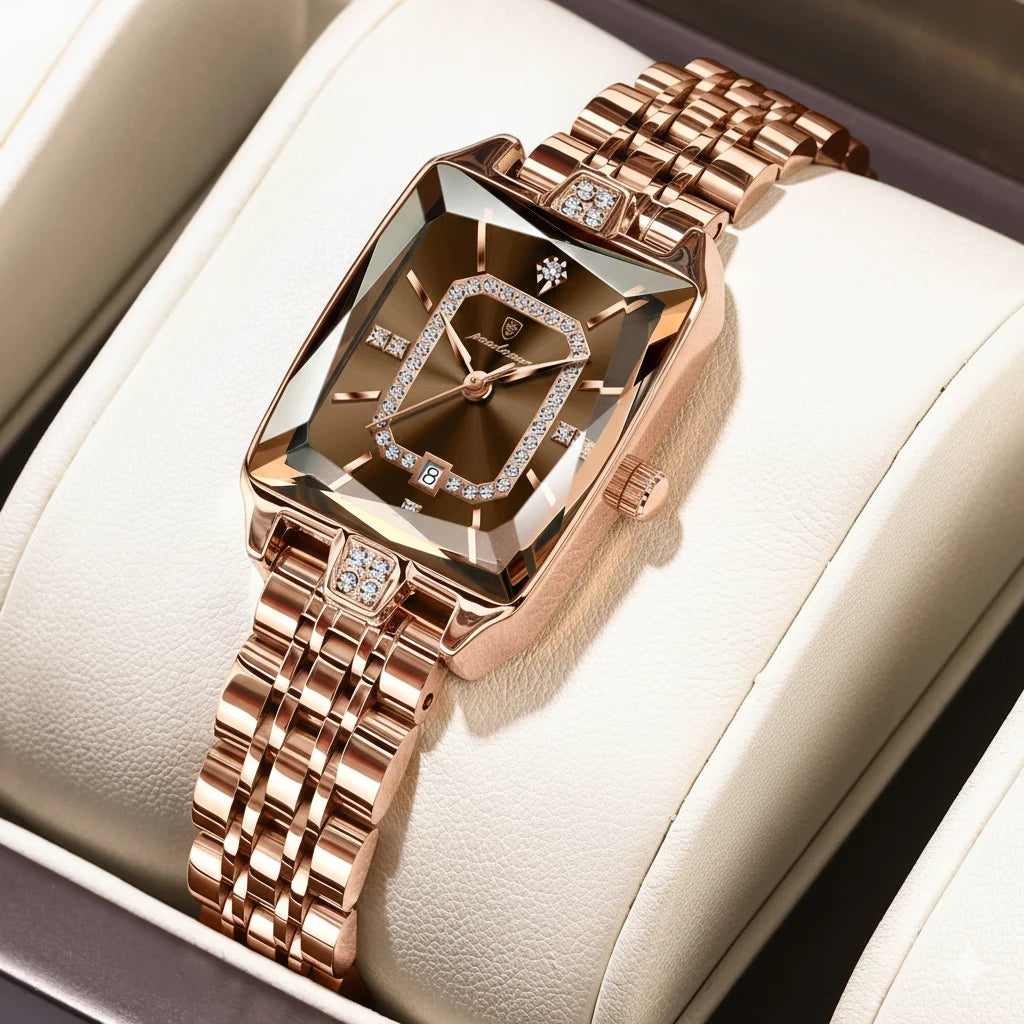 Women's Luxury Rectangle Watch | Slim Elegant Ladies Jewelry