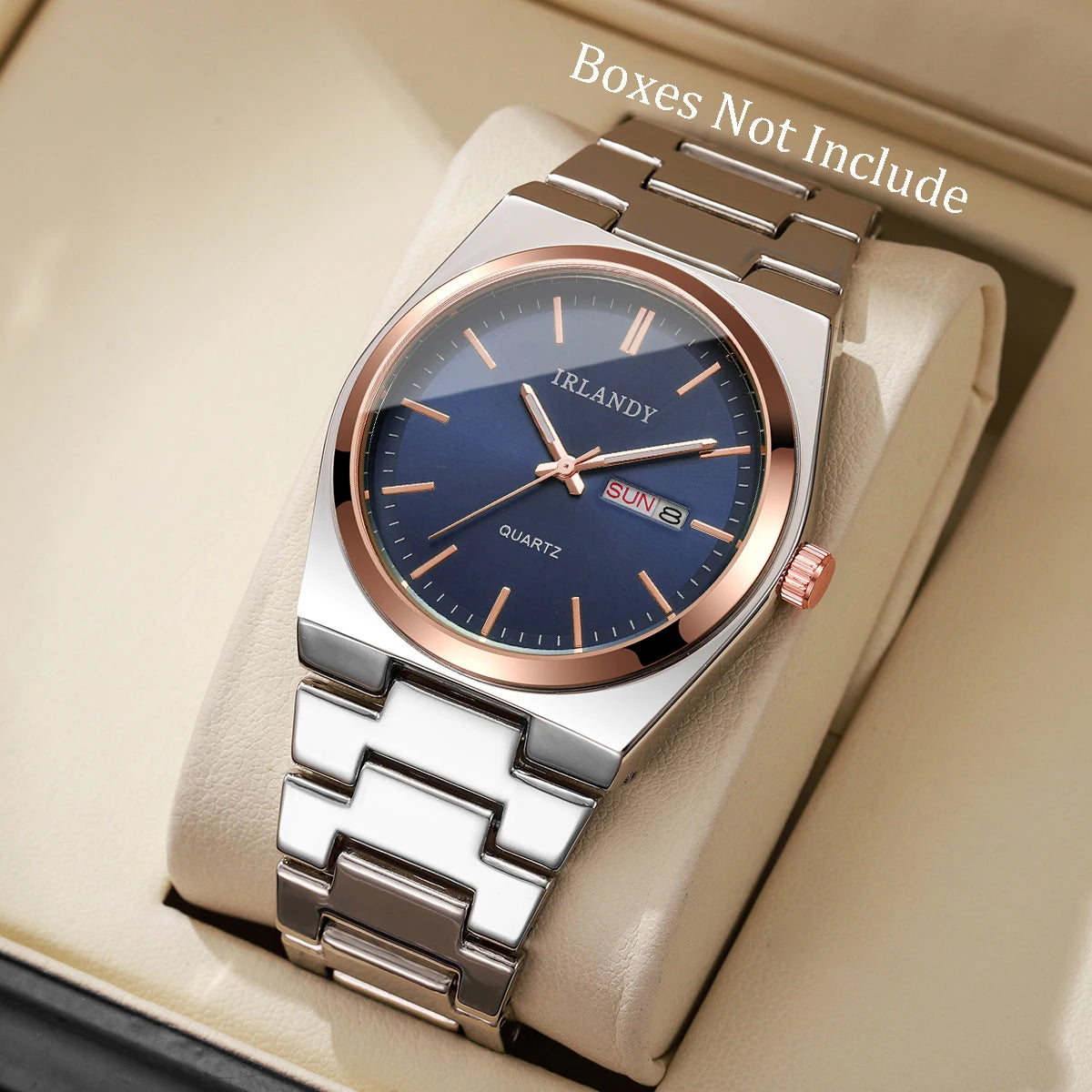 Modern Men's Numberless Watch - Luxury Stainless Steel Business