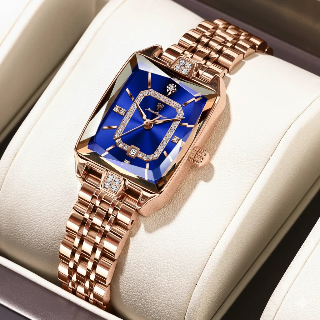 Women's Luxury Rectangle Watch | Slim Elegant Ladies Jewelry