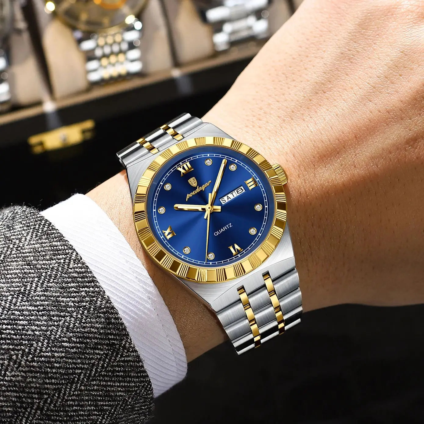 Classic Men's Business Quartz Watch | Luminous Dial & Stainless Steel