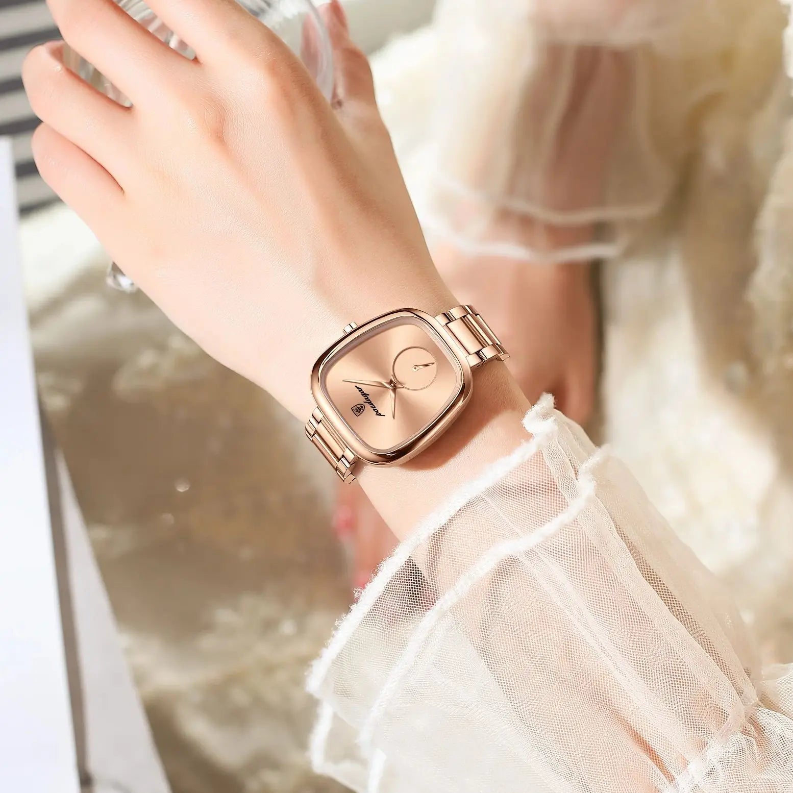 Luxury Women's Quartz Wristwatch – Waterproof Stainless Steel