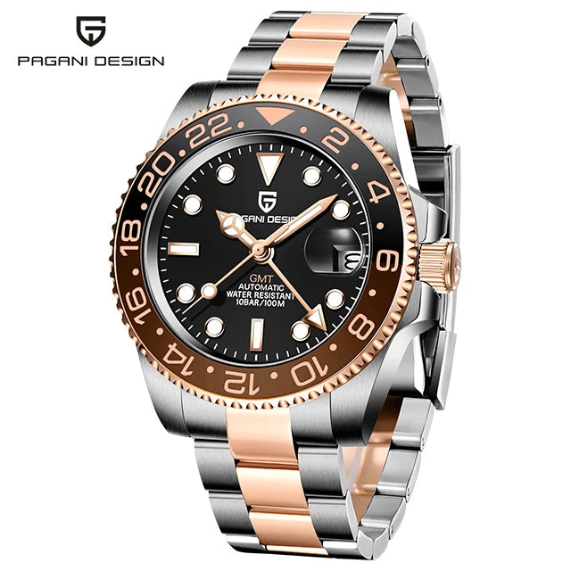 V3 GMT Automatic Men's Watch - 40mm Stainless Steel & Sapphire Crystal