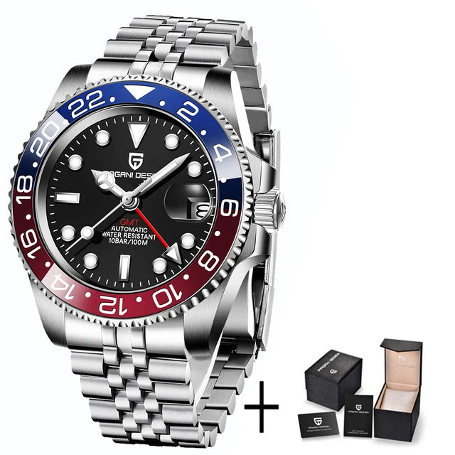 V3 GMT Automatic Men's Watch - 40mm Stainless Steel & Sapphire Crystal