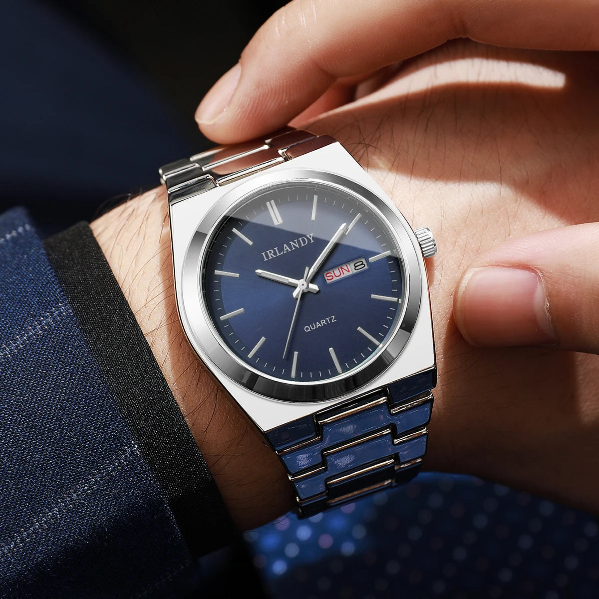 Modern Men's Numberless Watch - Luxury Stainless Steel Business