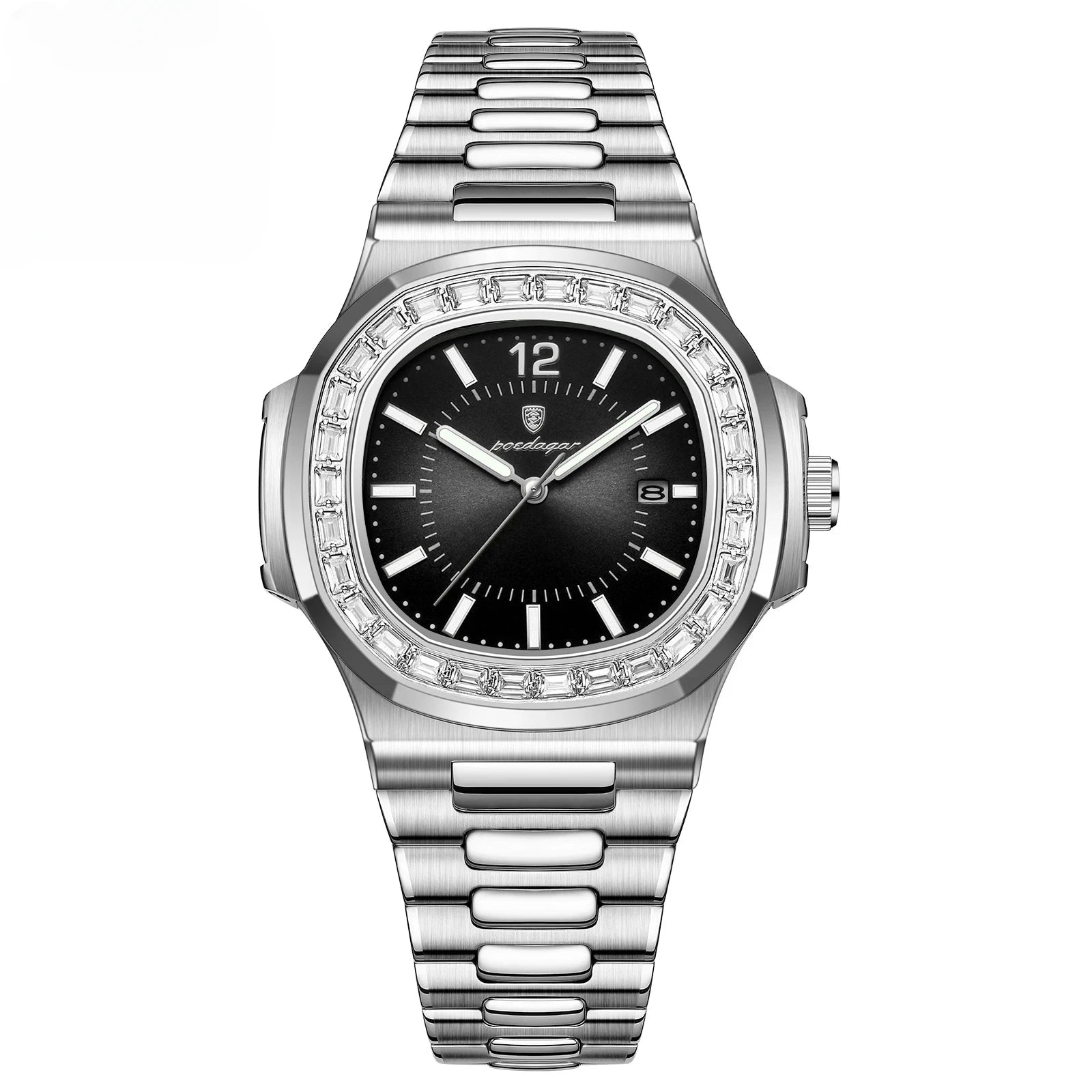 Luxury Square Business Watch - Integrated Stainless Steel Quartz
