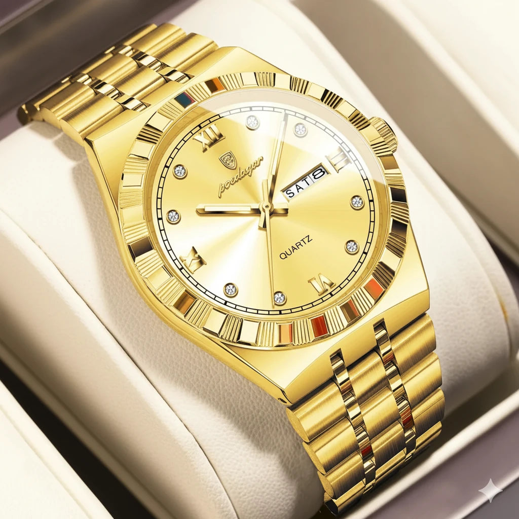 Classic Men's Business Quartz Watch | Luminous Dial & Stainless Steel