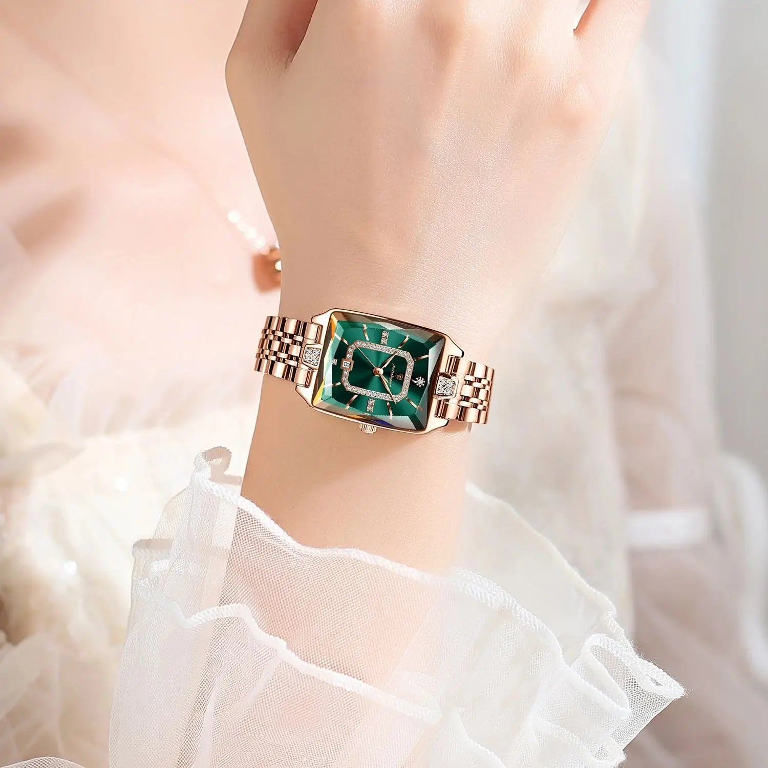 Women's Luxury Rectangle Watch | Slim Elegant Ladies Jewelry